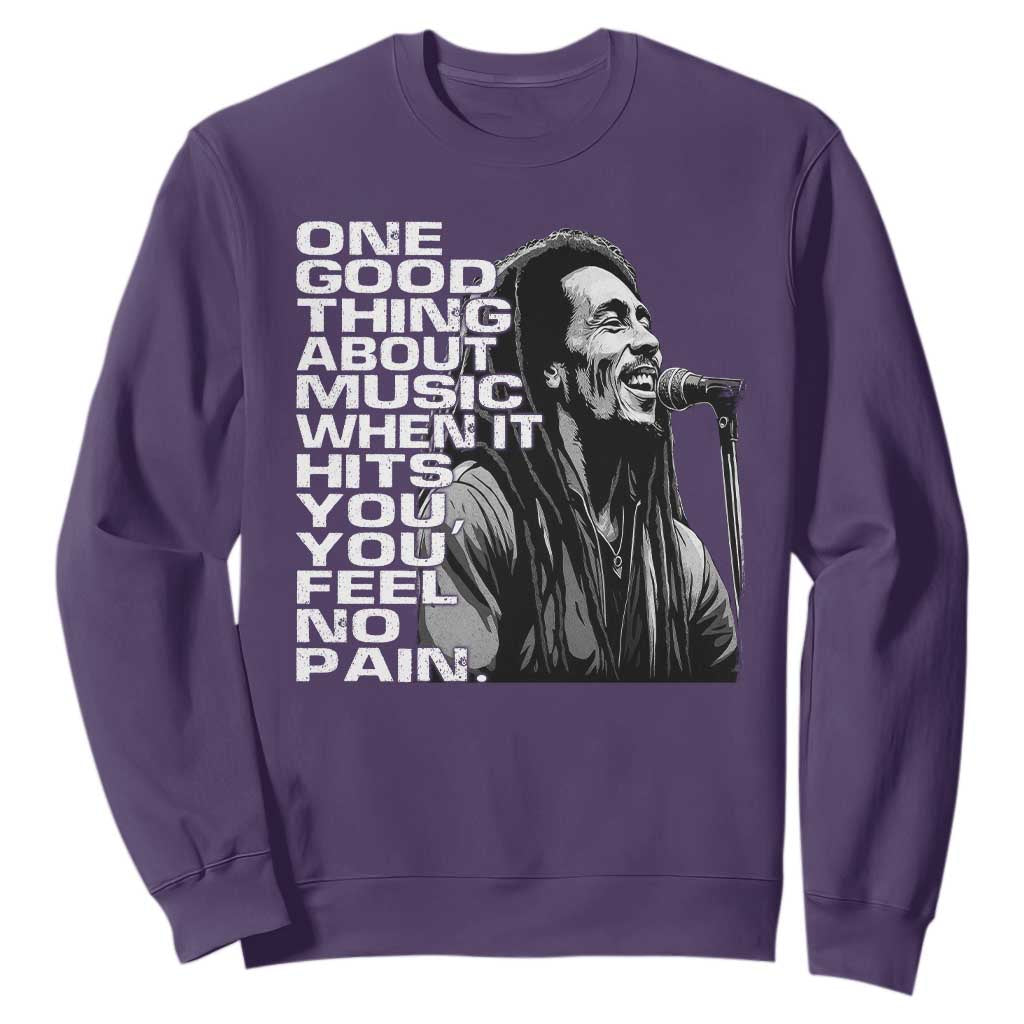 Vintage Marley Sweatshirt Jamaica Jamaican Rasta Reggage Music TS10 Purple Print Your Wear