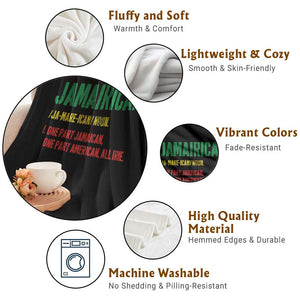 Funny Jamaican American Throw Blanket Retro Jamairican Roots TS10 Print Your Wear