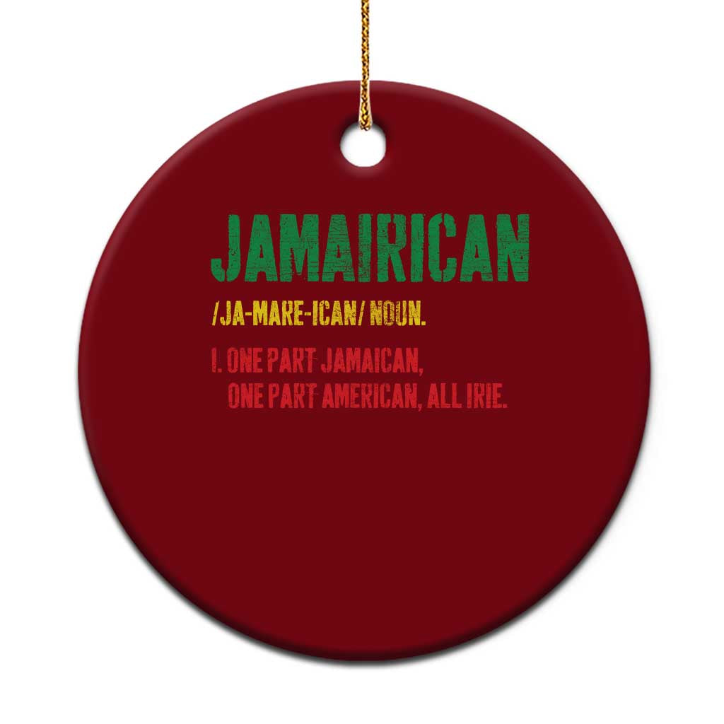 Funny Jamaican American Ceramic Ornament Retro Jamairican Roots TS10 1pc Red Print Your Wear