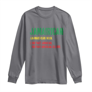 Funny Jamaican American Long Sleeve Shirt Retro Jamairican Roots TS10 Charcoal Print Your Wear