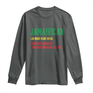 Funny Jamaican American Long Sleeve Shirt Retro Jamairican Roots TS10 Dark Heather Print Your Wear
