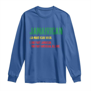 Funny Jamaican American Long Sleeve Shirt Retro Jamairican Roots TS10 Royal Blue Print Your Wear