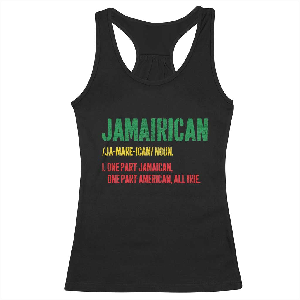 Funny Jamaican American Racerback Tank Top Retro Jamairican Roots TS10 Black Print Your Wear