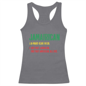 Funny Jamaican American Racerback Tank Top Retro Jamairican Roots TS10 Charcoal Print Your Wear
