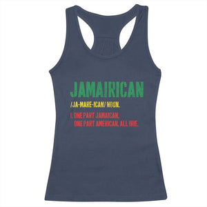 Funny Jamaican American Racerback Tank Top Retro Jamairican Roots TS10 Navy Print Your Wear