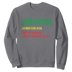Funny Jamaican American Sweatshirt Retro Jamairican Roots TS10 Charcoal Print Your Wear