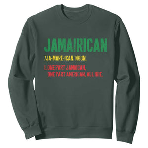 Funny Jamaican American Sweatshirt Retro Jamairican Roots TS10 Dark Forest Green Print Your Wear