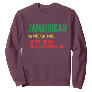 Funny Jamaican American Sweatshirt Retro Jamairican Roots TS10 Maroon Print Your Wear