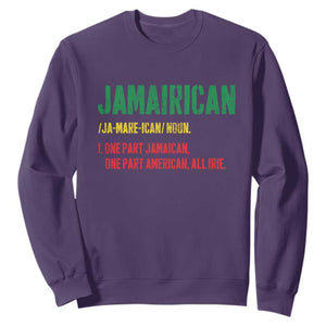 Funny Jamaican American Sweatshirt Retro Jamairican Roots TS10 Purple Print Your Wear