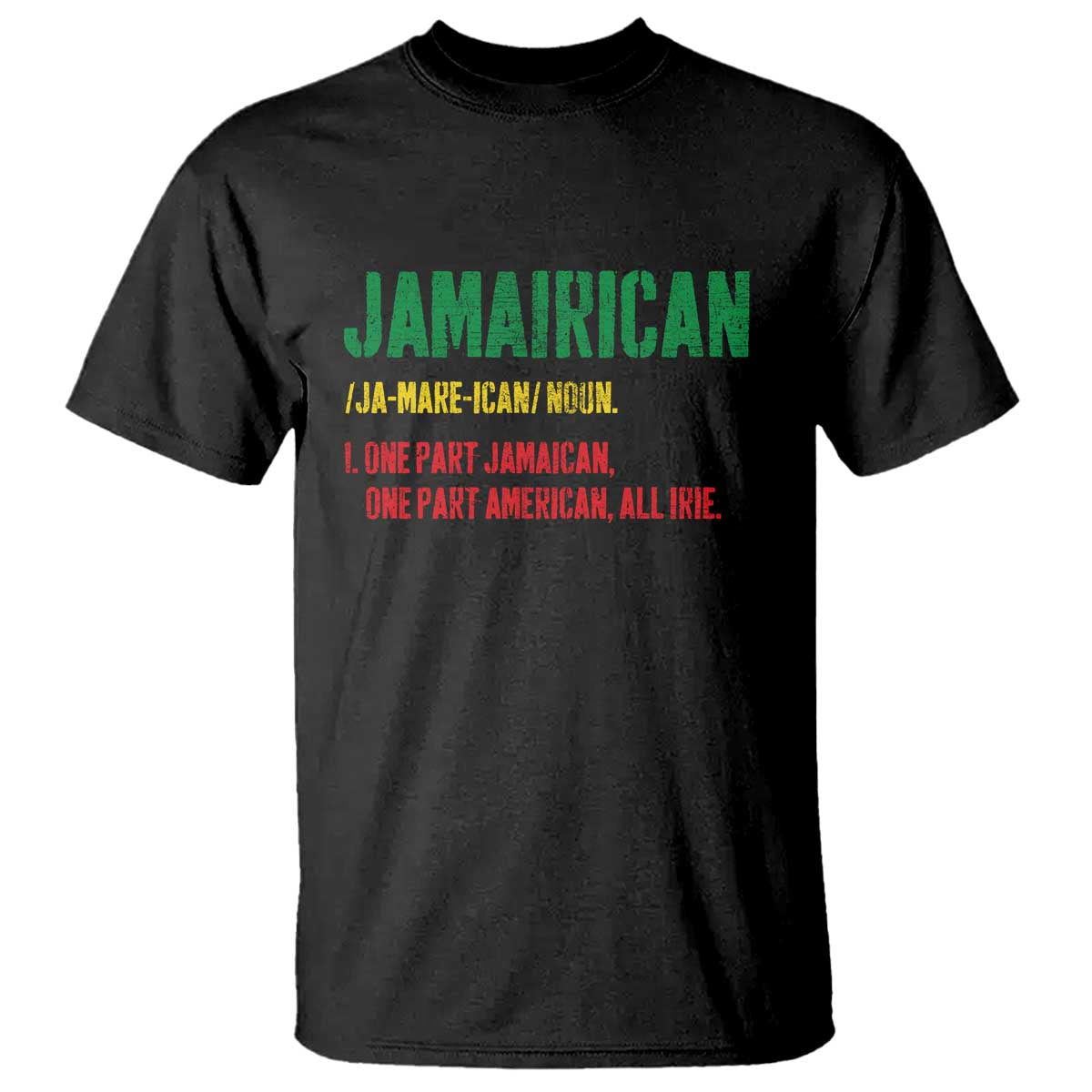 Funny Jamaican American T Shirt Retro Jamairican Roots TS10 Black Print Your Wear