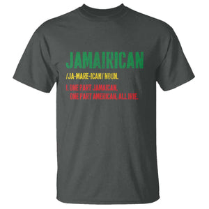 Funny Jamaican American T Shirt Retro Jamairican Roots TS10 Dark Heather Print Your Wear