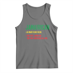 Funny Jamaican American Tank Top Retro Jamairican Roots TS10 Black Heather Print Your Wear