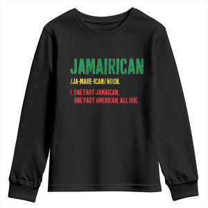 Funny Jamaican American Youth Sweatshirt Retro Jamairican Roots TS10 Black Print Your Wear