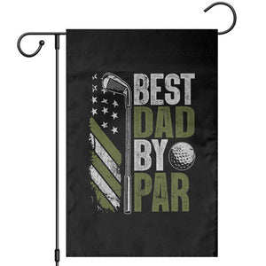 Best Dad By Par Garden Flag Dad Golf Fathers Day Gift American Flag TS10 Black Print Your Wear