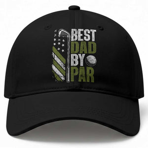 Best Dad By Par Baseball Cap Dad Golf Fathers Day Gift American Flag TS10 Print Your Wear