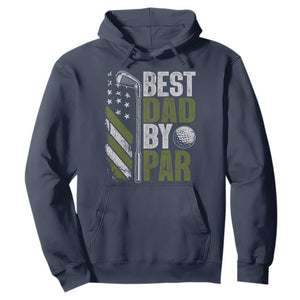 Best Dad By Par Hoodie Dad Golf Fathers Day Gift American Flag TS10 Navy Print Your Wear