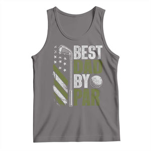 Best Dad By Par Tank Top Dad Golf Fathers Day Gift American Flag TS10 Deep Heather Print Your Wear