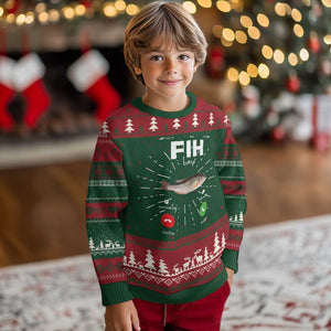 Fih Calling Remind me Message Decline Accept Knit Sweatshirt Phone Call Fish TS10 Christmas Print Your Wear