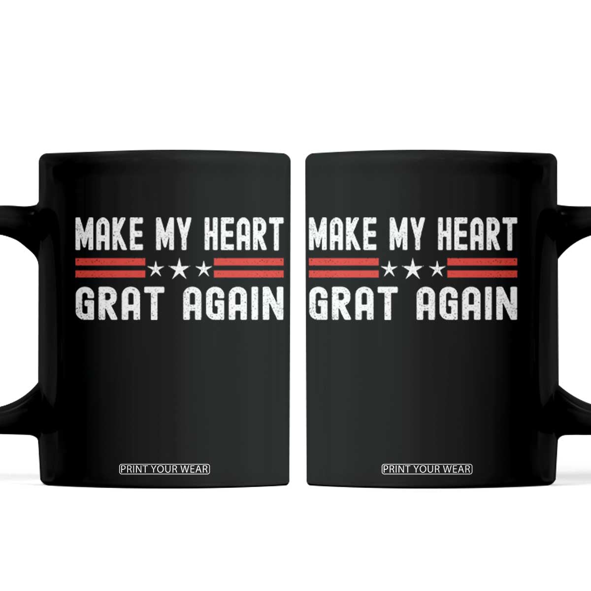 Funny Open Heart Surgery Recovery Coffee Mug Make My Heart Great Again TS10 Black Print Your Wear