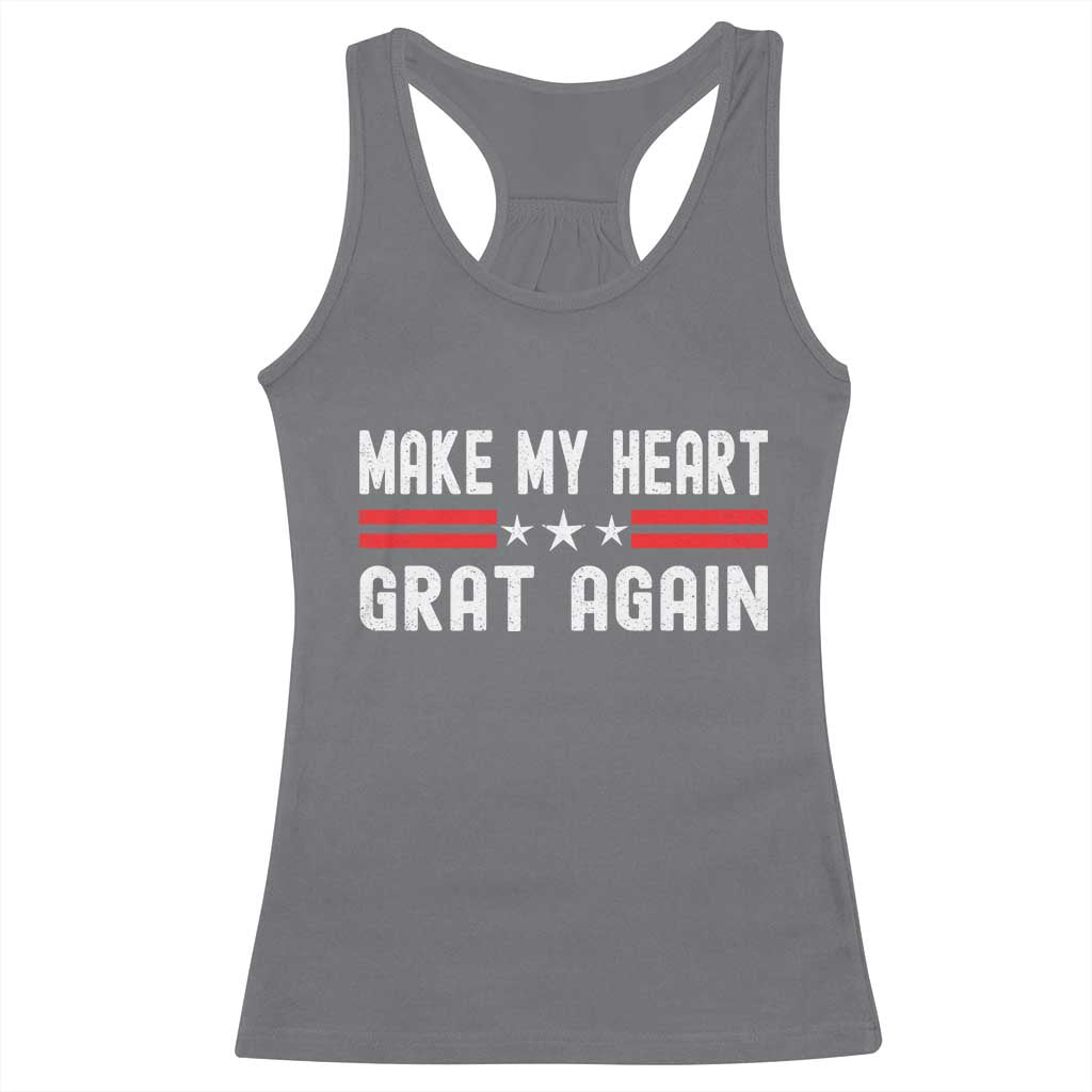 Funny Open Heart Surgery Recovery Racerback Tank Top Make My Heart Great Again TS10 Charcoal Print Your Wear