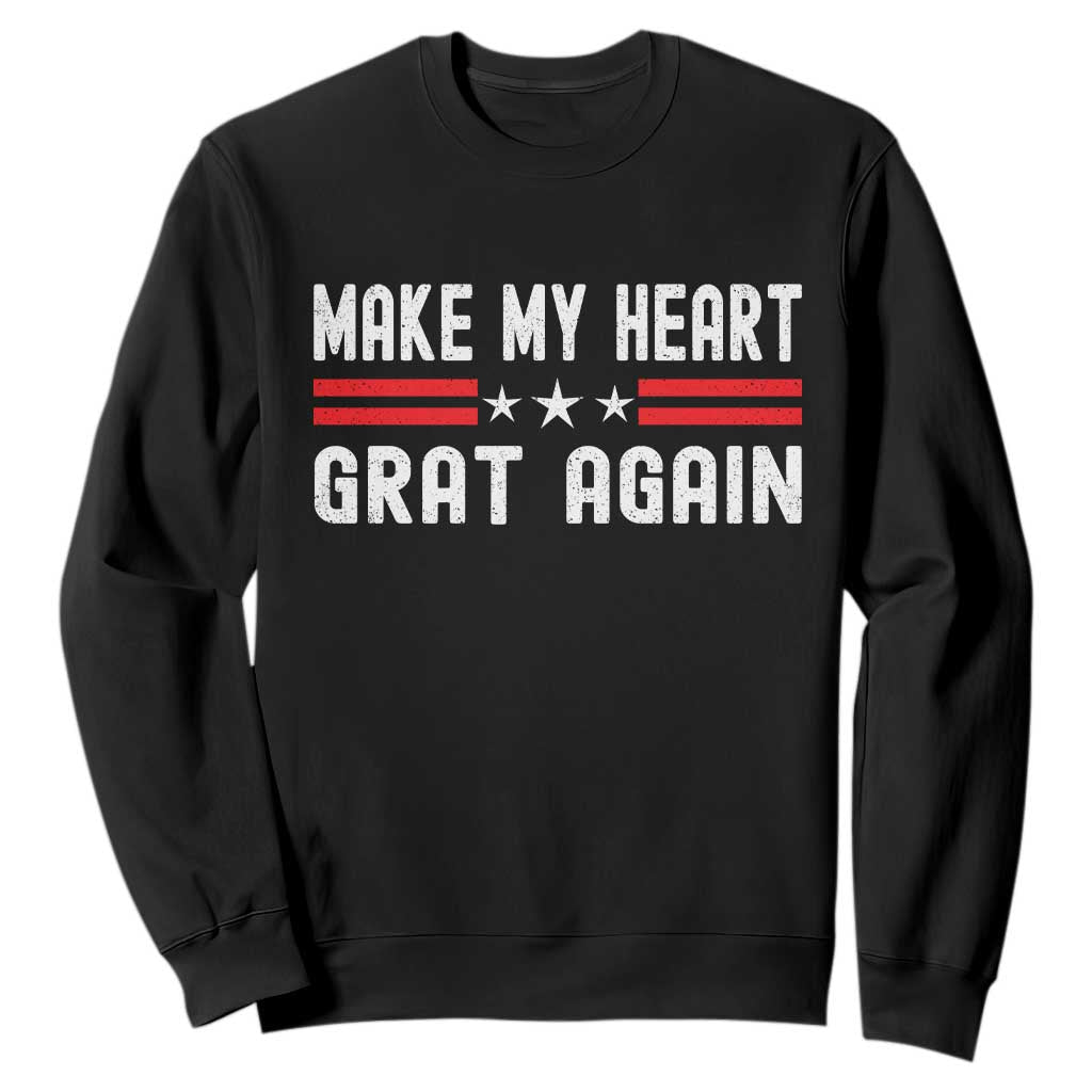Funny Open Heart Surgery Recovery Sweatshirt Make My Heart Great Again TS10 Black Print Your Wear