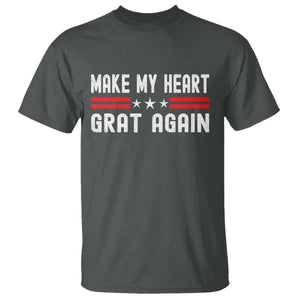 Funny Open Heart Surgery Recovery T Shirt Make My Heart Great Again TS10 Dark Heather Print Your Wear