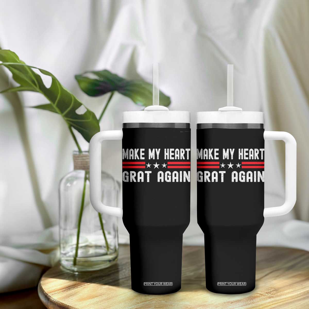 Funny Open Heart Surgery Recovery Tumbler With Handle Make My Heart Great Again TS10 Print Your Wear