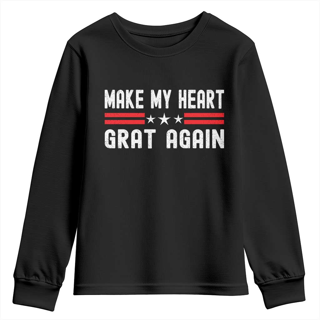 Funny Open Heart Surgery Recovery Youth Sweatshirt Make My Heart Great Again TS10 Black Print Your Wear