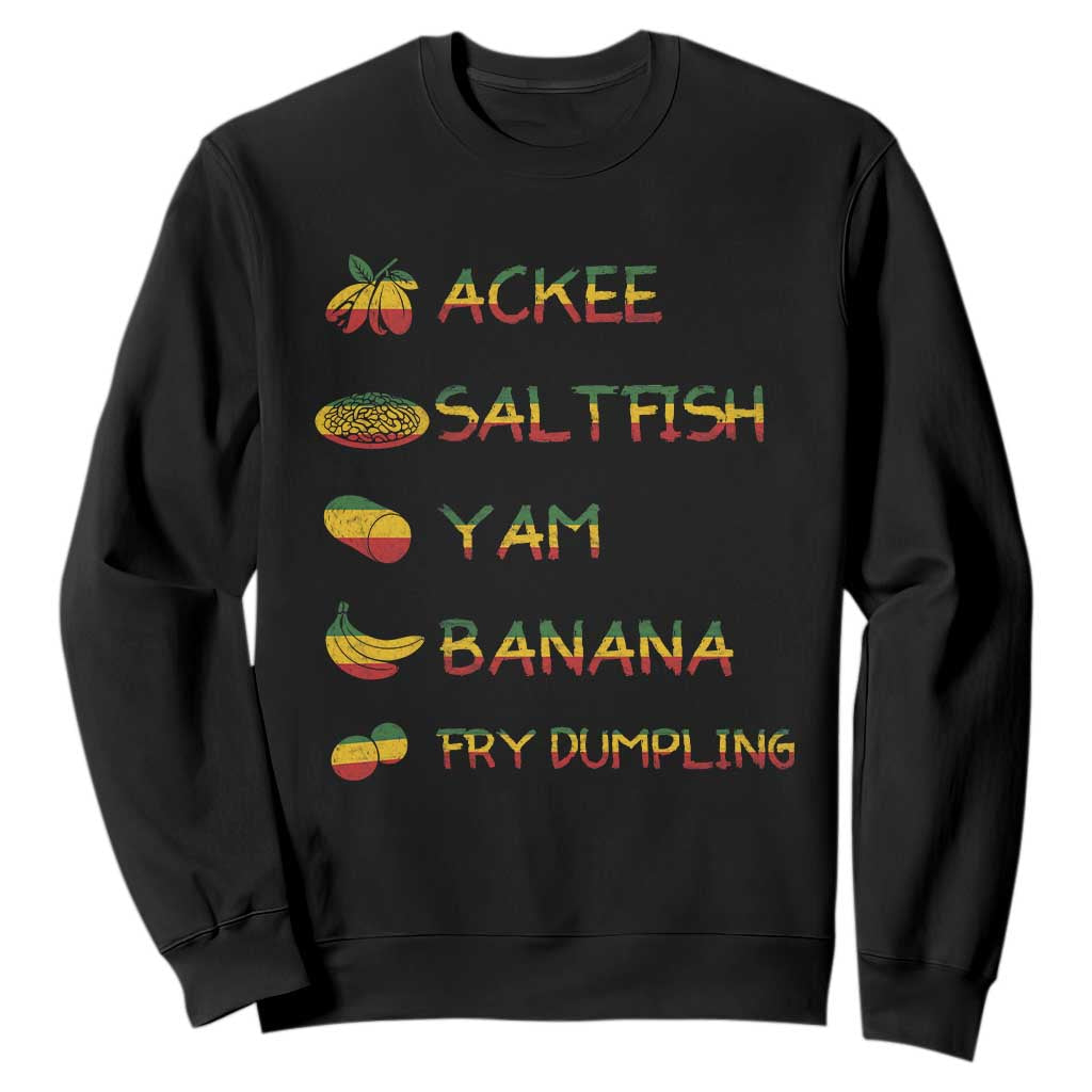 Jamaican National Dish Sweatshirt Ackee Saltfish Yardie Jamaican Culture Pride Apparel TS10 Black Print Your Wear