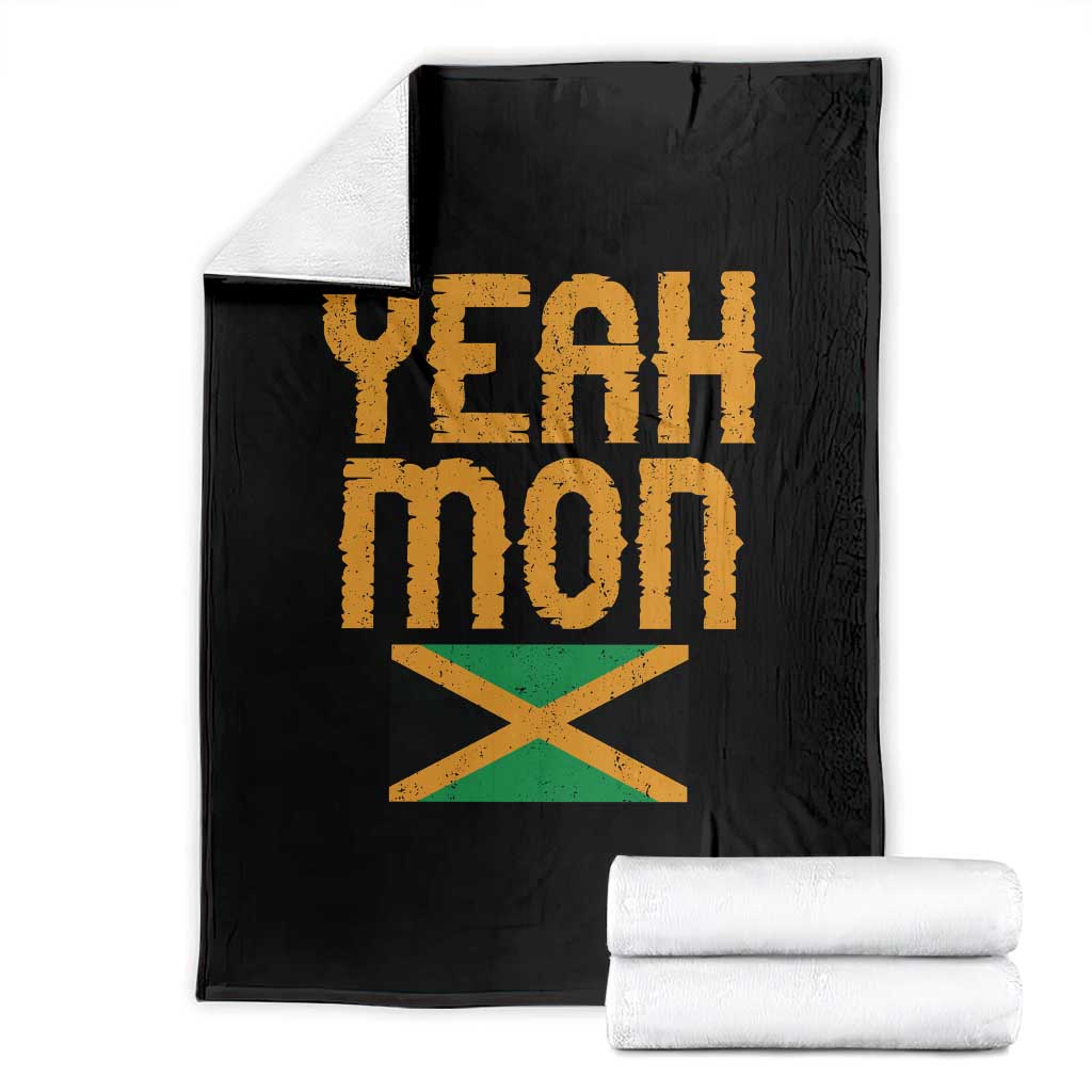 Yeah Mon Jamaican Pride Throw Blanket Jamaican Vacation Jamaica Reggae Roots TS10 Black Print Your Wear