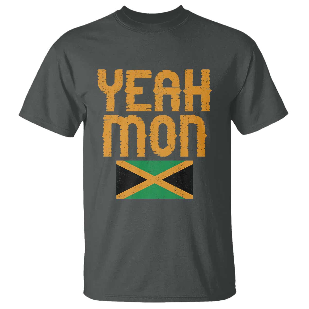 Yeah Mon Jamaican Pride T Shirt Jamaican Vacation Jamaica Reggae Roots TS10 Dark Heather Print Your Wear