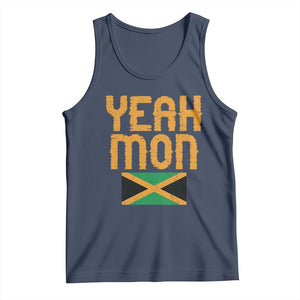 Yeah Mon Jamaican Pride Tank Top Jamaican Vacation Jamaica Reggae Roots TS10 Navy Print Your Wear