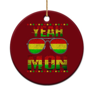 Yeah Mon Jamaican Pride Ceramic Ornament Jamaican Vacation Jamaica Reggae Sunglasses TS10 1pc Red Print Your Wear