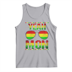 Yeah Mon Jamaican Pride Tank Top Jamaican Vacation Jamaica Reggae Sunglasses TS10 Athletic Heather Print Your Wear