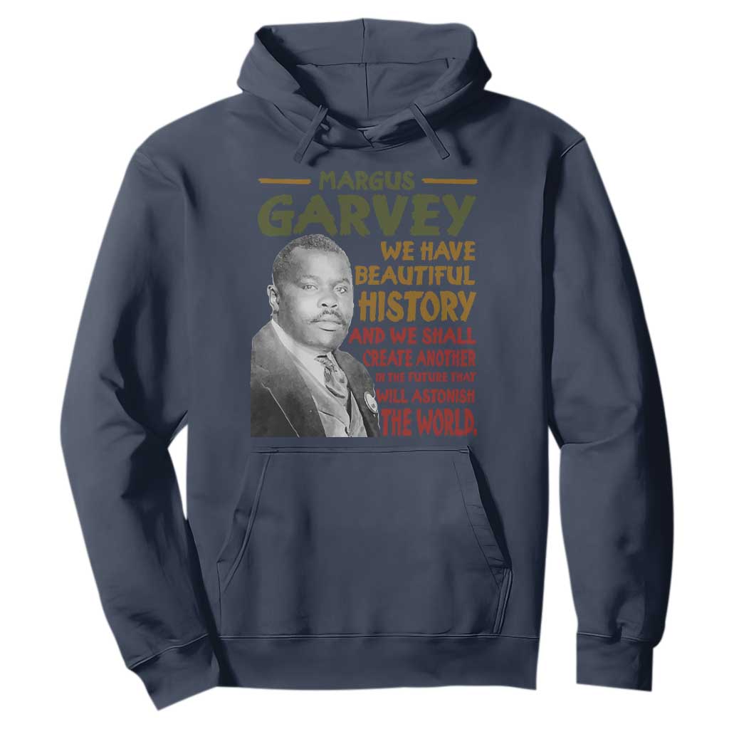 Marcus Garvey Quote Hoodie Black History Month TS10 Navy Print Your Wear