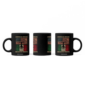 American Grown Mexican Roots Coffee Mug Retro Mexico America Flag TS10 Print Your Wear