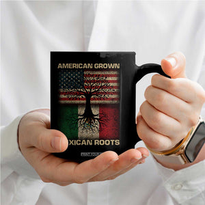 American Grown Mexican Roots Coffee Mug Retro Mexico America Flag TS10 Print Your Wear