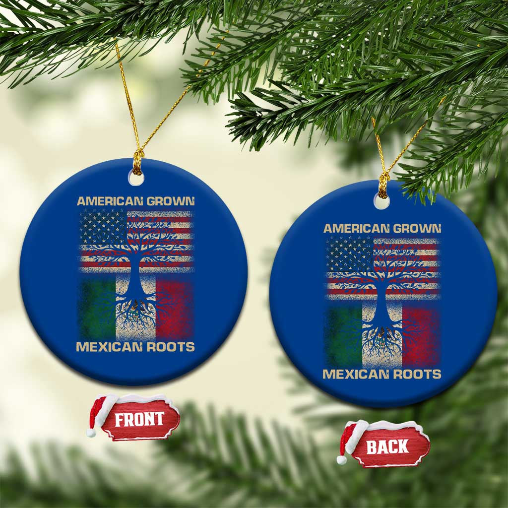 American Grown Mexican Roots Ceramic Ornament Retro Mexico America Flag TS10 1pc Blue Print Your Wear