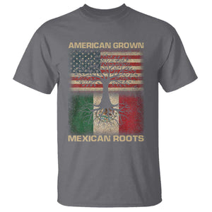American Grown Mexican Roots T Shirt Retro Mexico America Flag TS10 Charcoal Print Your Wear