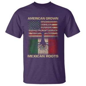 American Grown Mexican Roots T Shirt Retro Mexico America Flag TS10 Purple Print Your Wear