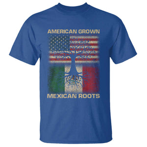 American Grown Mexican Roots T Shirt Retro Mexico America Flag TS10 Royal Blue Print Your Wear