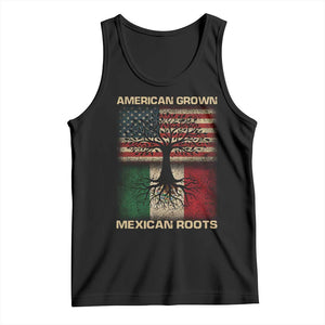 American Grown Mexican Roots Tank Top Retro Mexico America Flag TS10 Black Print Your Wear