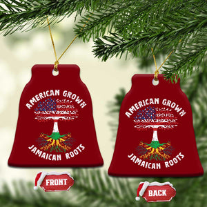 American Grown Jamaican Roots Ceramic Ornament Retro USA Jamaica Flag TS10 Print Your Wear