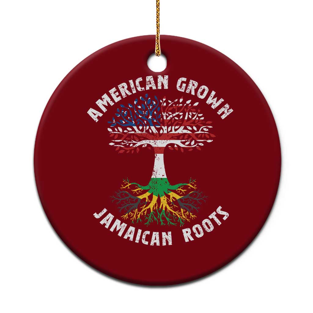 American Grown Jamaican Roots Ceramic Ornament Retro USA Jamaica Flag TS10 1pc Red Print Your Wear