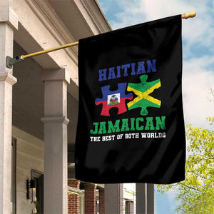 Haitian Jamaican Roots Garden Flag Haiti Jamaica Combo Puzzle TS10 Print Your Wear