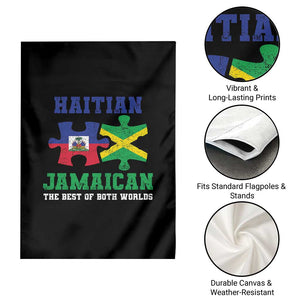 Haitian Jamaican Roots Garden Flag Haiti Jamaica Combo Puzzle TS10 Print Your Wear
