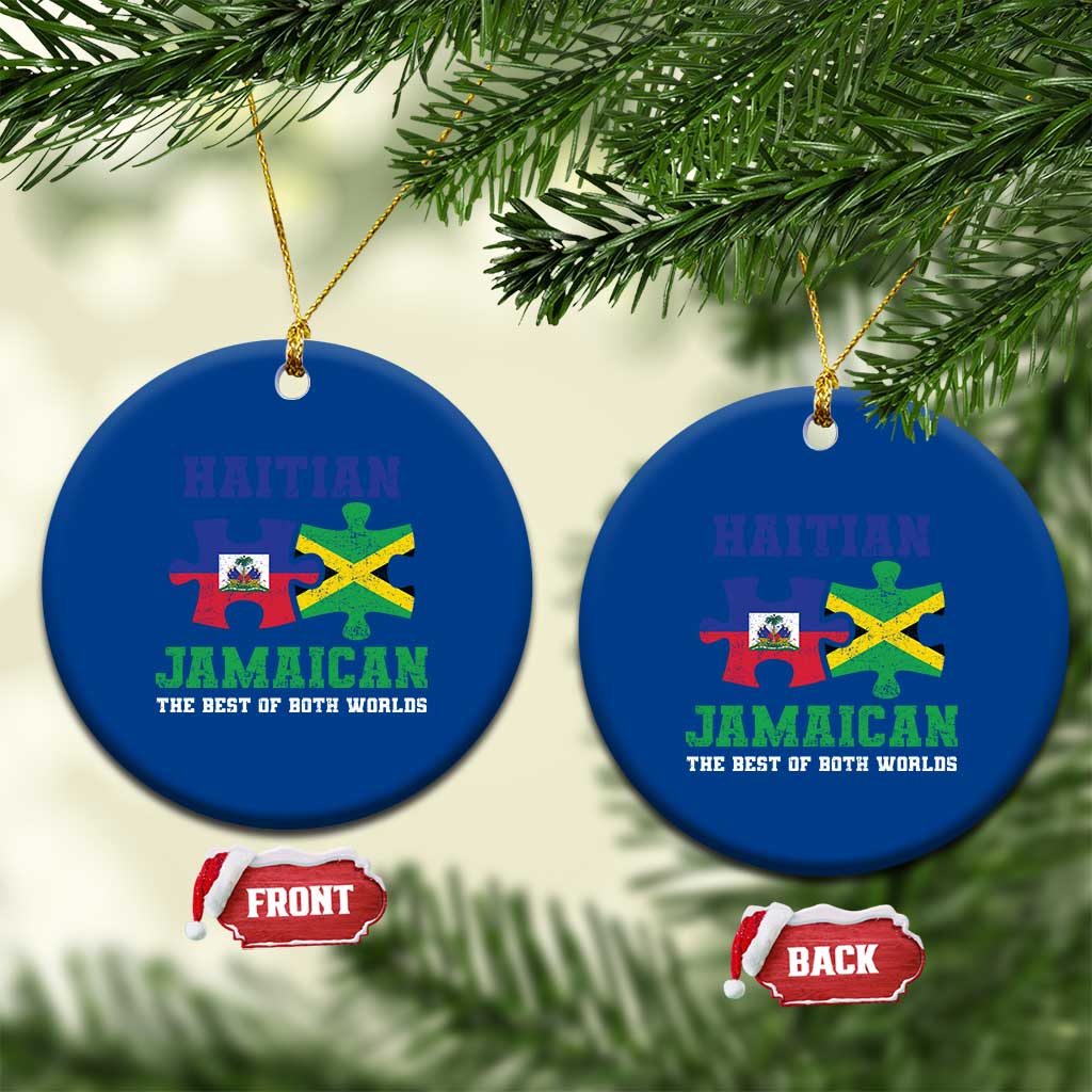 Haitian Jamaican Roots Ceramic Ornament Haiti Jamaica Combo Puzzle TS10 1pc Blue Print Your Wear