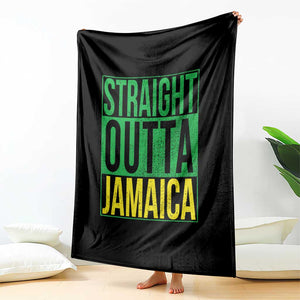 Straight Outta Jamaica Throw Blanket Cool Jamaican Travel Vacation TS10 Print Your Wear