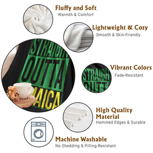 Straight Outta Jamaica Throw Blanket Cool Jamaican Travel Vacation TS10 Print Your Wear