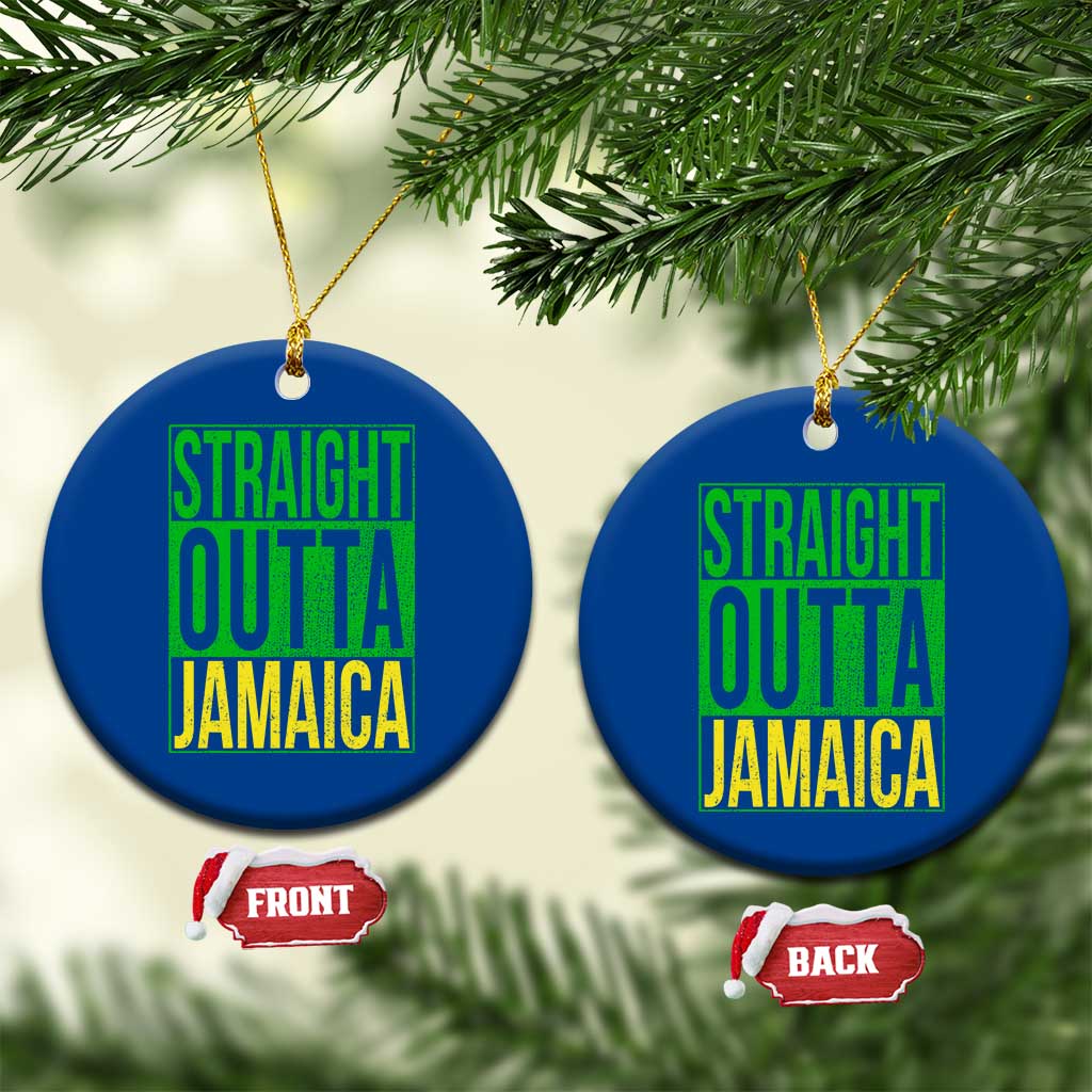 Straight Outta Jamaica Ceramic Ornament Cool Jamaican Travel Vacation TS10 1pc Blue Print Your Wear